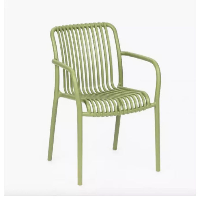 SEDIA DA GIARDINO ESTERNO NIVES VERDE IN POLIPROPILENE 58X42X81 CM