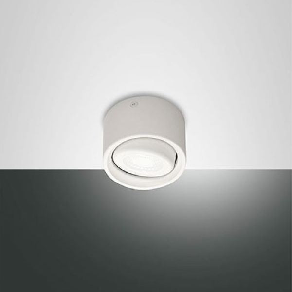 SPOT DA SOFFITTO BIANCO ORIENTABILE A LED ANZIO FABAS