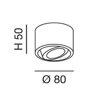 SPOT DA SOFFITTO BIANCO ORIENTABILE A LED ANZIO FABAS