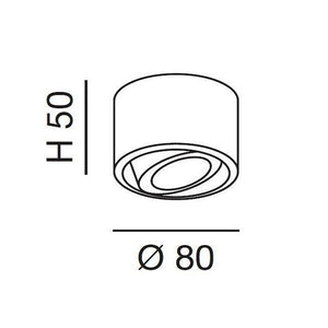 SPOT DA SOFFITTO BIANCO ORIENTABILE A LED ANZIO FABAS