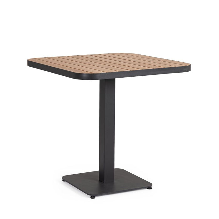 TAVOLO DA GIARDINO ESTERNO BELMAR 75X75 CM ANTRACITE BIZZOTTO