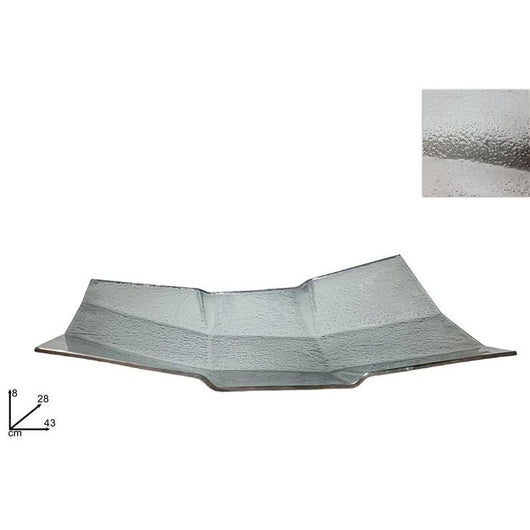 CENTROTAVOLA VETRO RETTANGOLARE SILVER
