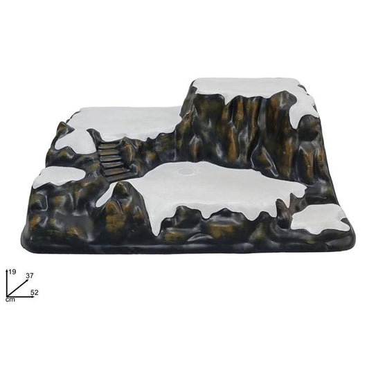 SCENARIO MONTAGNA INNEVATO PER DECORAZIONI 52X37X19 CM