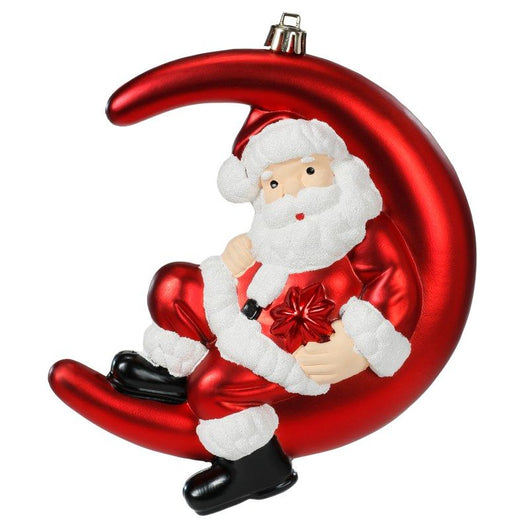APPENDINO BABBO NATALE SULLA LUNA PLASTICA 20 CM