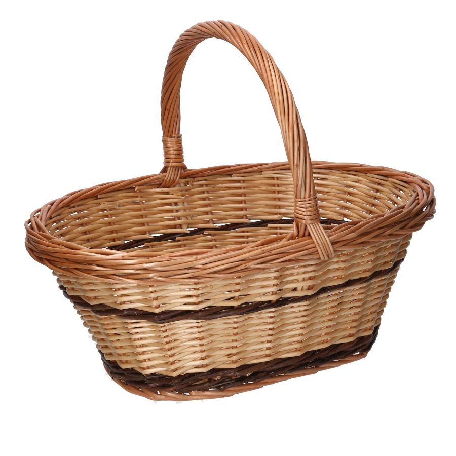 CESTO VIMINI NATURALE OVALE 42X30X16H CM