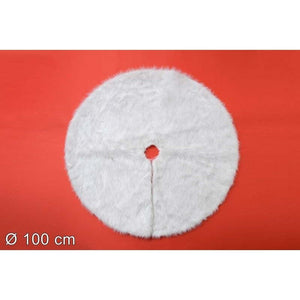 TAPPETO ALBERO PELLICCIA BIANCO 100CM