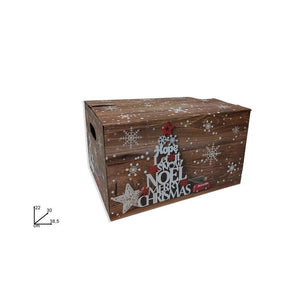 SCATOLA CHIUSA IN CARTONCINO EFFETTO LEGNO CON DISEGNO GRANDE