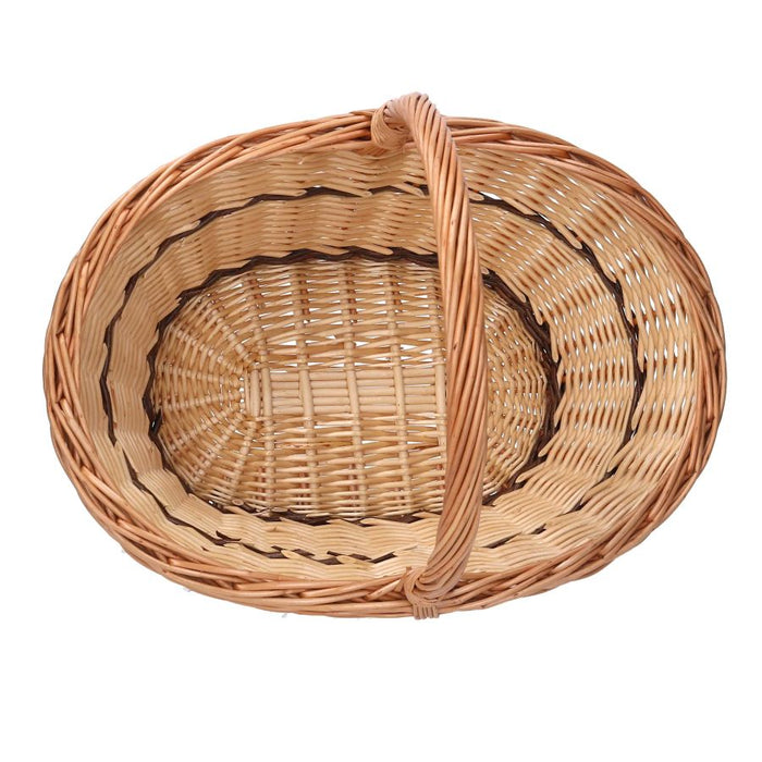 CESTO VIMINI NATURALE OVALE 42X30X16H CM