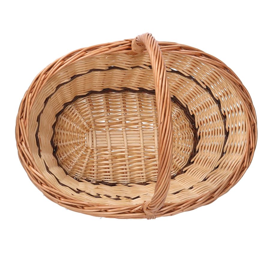 CESTO VIMINI NATURALE OVALE 42X30X16H CM