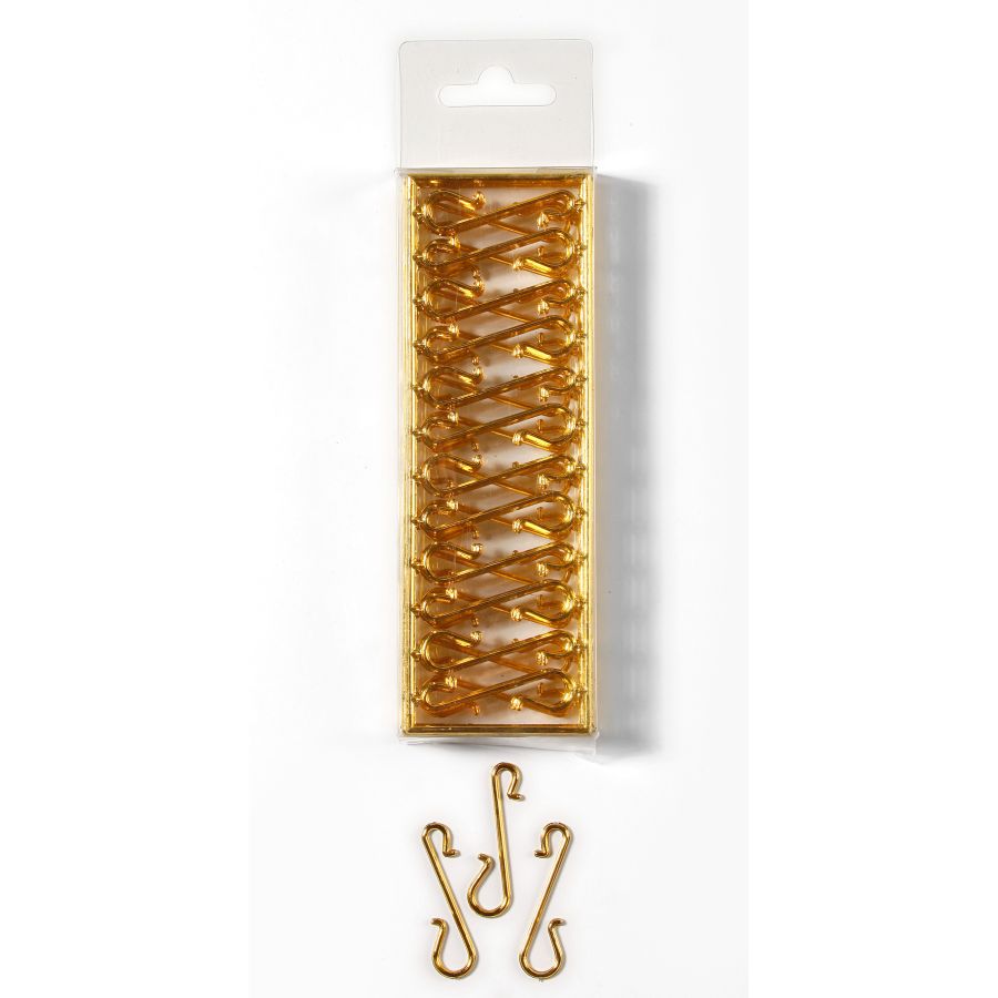 GANCETTI IN PLASTICA ORO 72 PZ 4 CM
