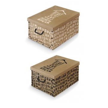 SCATOLA CON MANIGLIE DOMOPAK LIVING IN CARTONE