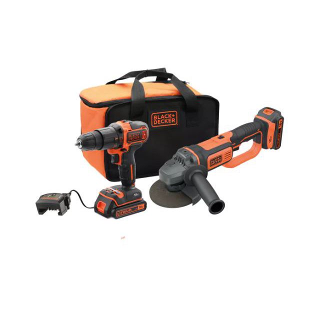 TRAPANO AVVITATORE A PERC 18V E SMERIGLIATRICE ANGOLARE 18V