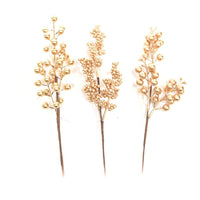 RAMO BACCHE DORATE 34CM ASSORTITO PREZZO CAD UNO INDICARE LA PREFERENZA