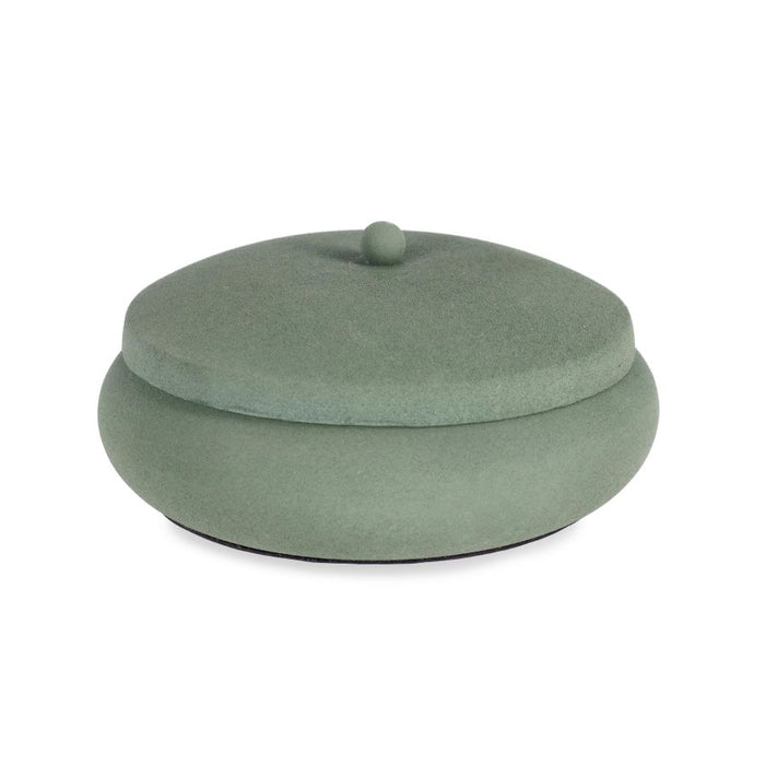 SCATOLA DECORATIVA RIDHI CON COPERCHIO VERDE D18