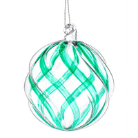 SFERA VETRO BLEND TRASPARENTE E VERDE D80