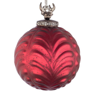 SFERA VETRO DECORUM ROSSO OPACO D10 CM