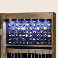 Valora ARMADIETTO PORTAGIOIE SPECCHIATO Appeso a parete in velluto marrone rustico