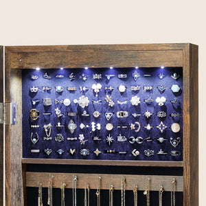 Valora ARMADIETTO PORTAGIOIE SPECCHIATO Appeso a parete in velluto marrone rustico