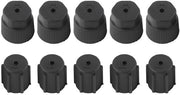 Kit di coperture per impianti di climatizzazione 10 pezzi - Doppi universali per A/C - Connesione per ricarica gas refrigerante - Accessori auto - Materiale ABS di alta qualità - Doppi per impianti di climatizzazione
