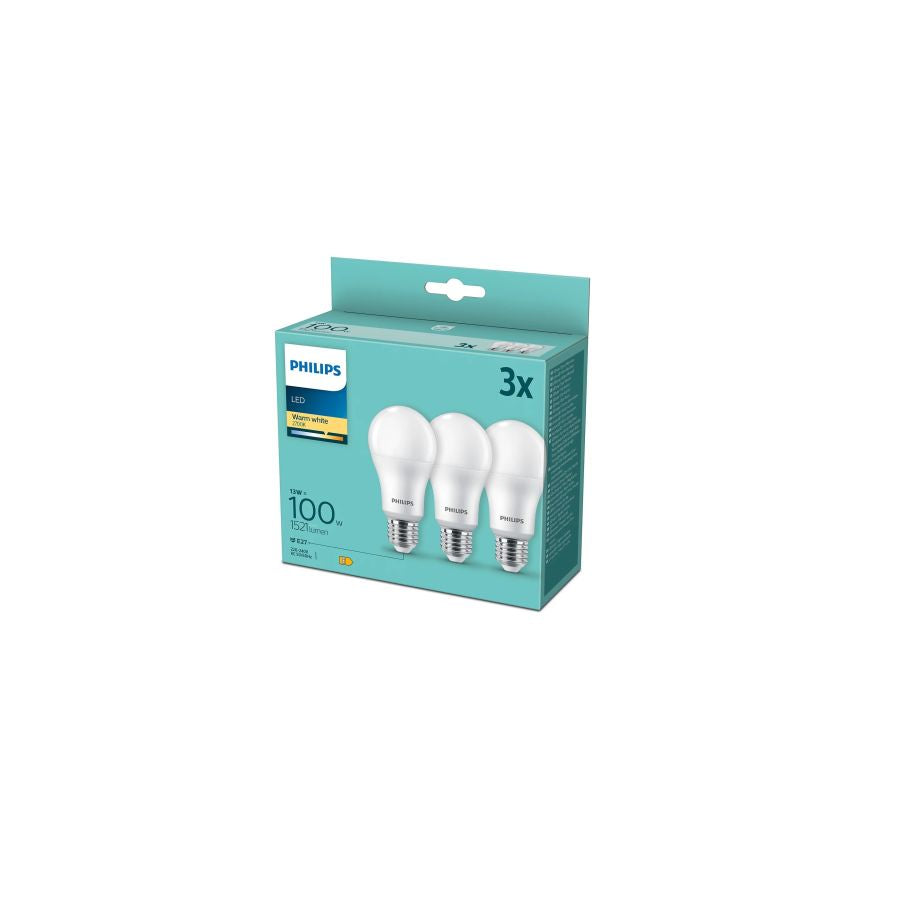 LED 100W A67 E27 PACCO 3 PEZZI 2700 K