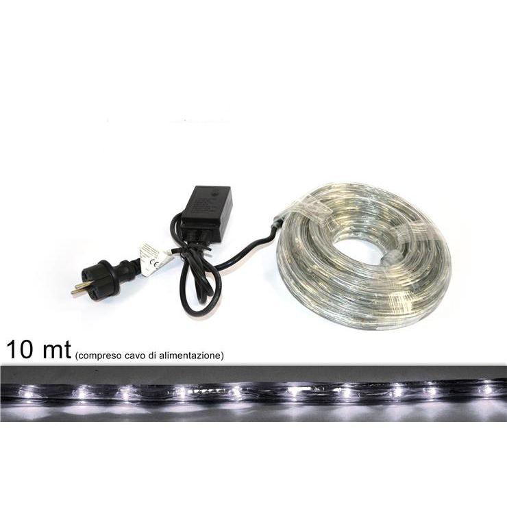 TUBO LED 10 MT 3 VIE BIANCO FREDDO