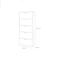 SCARPIERA 5 ANTE A RIBALTA 16MM ROVERE SONOMA DA MONTARE