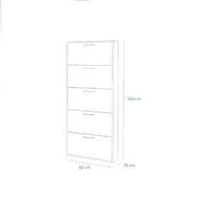 SCARPIERA 5 ANTE A RIBALTA 16MM ROVERE SONOMA DA MONTARE