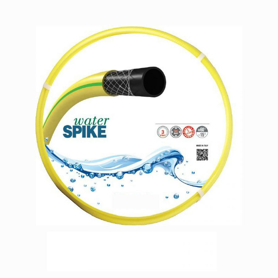 TUBO WATER SPIKE GIALLO 1/2" - 40M - 3 STRATI - CON KIT RACCORDI E LANCIA