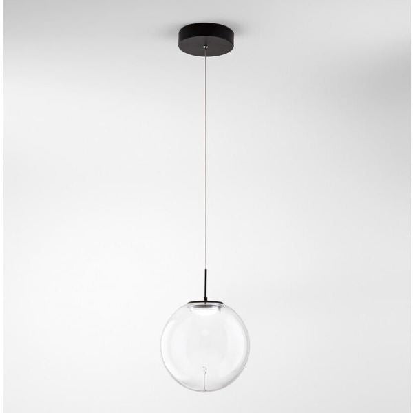 LAMPADARIO SOSPENSIONE TRASPARENTE CON GOCCIA A LED 14W ARIEL FABAS