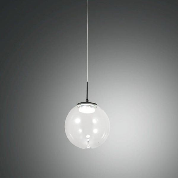 LAMPADARIO SOSPENSIONE TRASPARENTE CON GOCCIA A LED 14W ARIEL FABAS