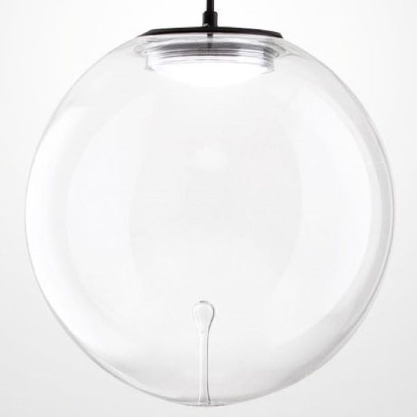 LAMPADARIO SOSPENSIONE TRASPARENTE CON GOCCIA A LED 14W ARIEL FABAS