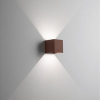 APPLIQUE PARETE CUBO DA ESTERNO A LED 16W 4000K CORTEN HOTSHOT AFFRALUX