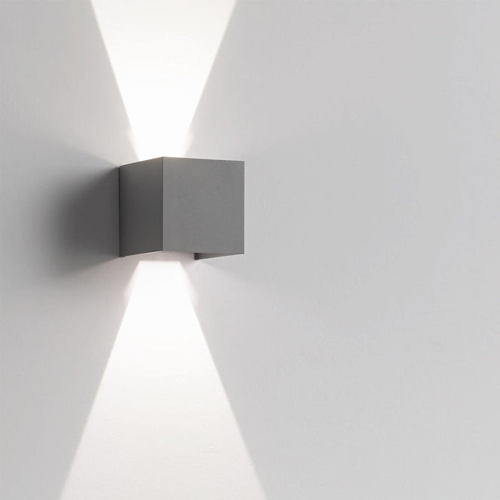 APPLIQUE PARETE CUBO DA ESTERNO A LED 16W 3000K ANTRACITE HOTSHOT AFFRALUX