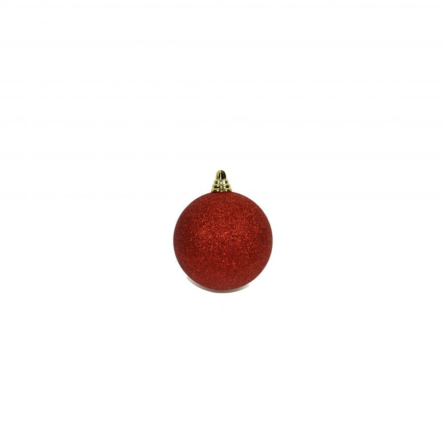 PALLA 10CM GLITTERATA IN DISPLAY ROSSO