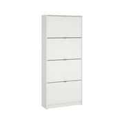 Scarpiera Epidoto, Mobile portascarpe, Armadio da ingresso multiuso, Mobiletto per calzature, 70x24 h162 cm, Bianco
