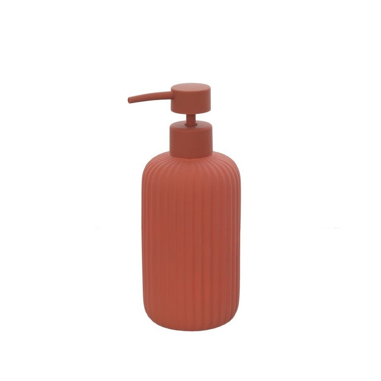 DISPENSER SAPONE COLOR ROSSO MATTONE.