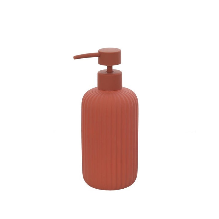 DISPENSER SAPONE COLOR ROSSO MATTONE.