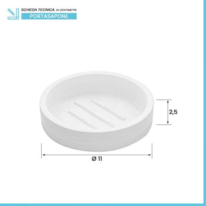 PORTASAPONE MARIKA BIANCO IN POLIRESINA.