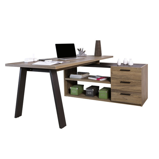 SCRIVANIA ANG. DAVINCI 172X144XH75CM NOCE BRERA