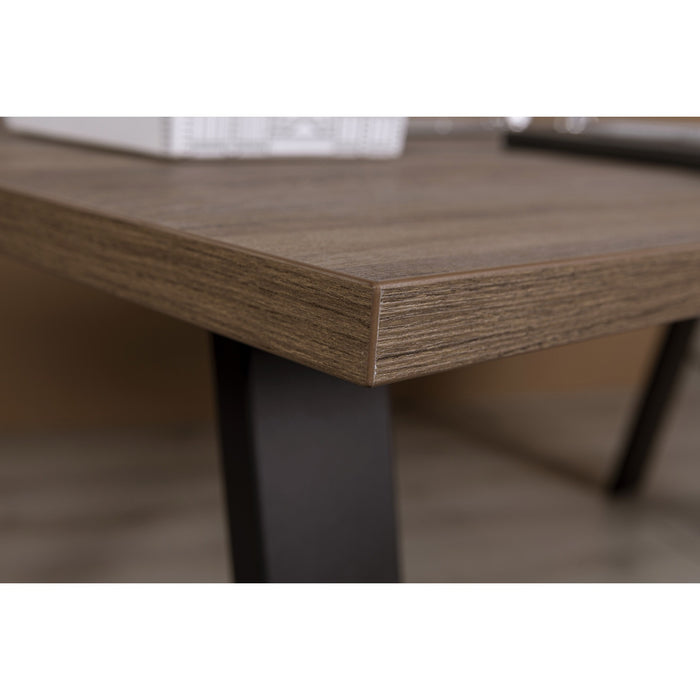 SCRIVANIA ANG. DAVINCI 172X144XH75CM NOCE BRERA