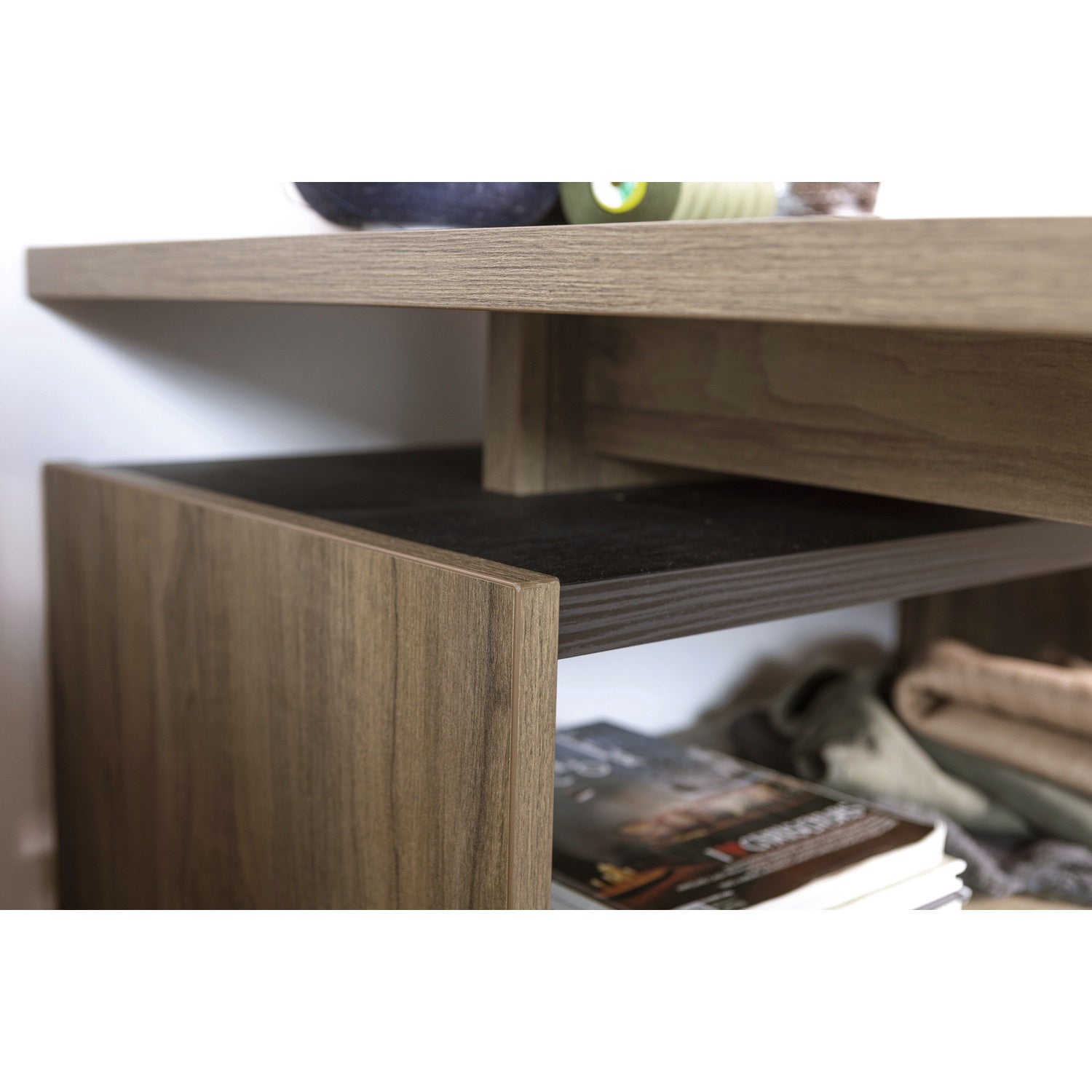 SCRIVANIA ANG. DAVINCI 172X144XH75CM NOCE BRERA