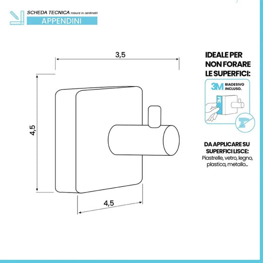 SET 2 APPENDINI HAITI CON BIADESIVO COLORI ASS