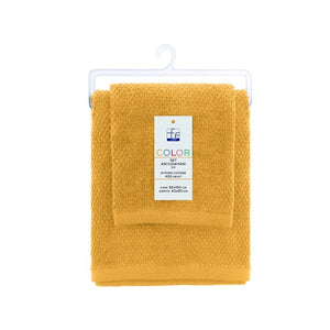 SET ASCIUGAMANI COLOR GIALLO.
