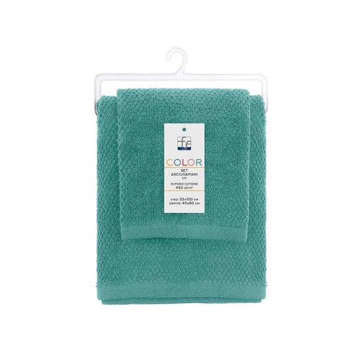 SET ASCIUGAMANI COLOR VERDE.