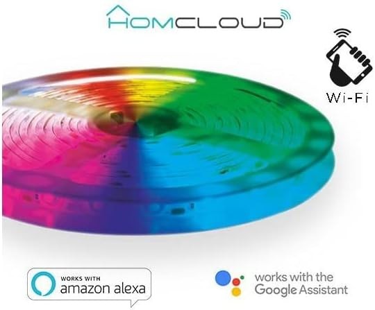 Homcloud Striscia LED 5 Metri Wi-Fi Bianco + Multicolore Intelligente