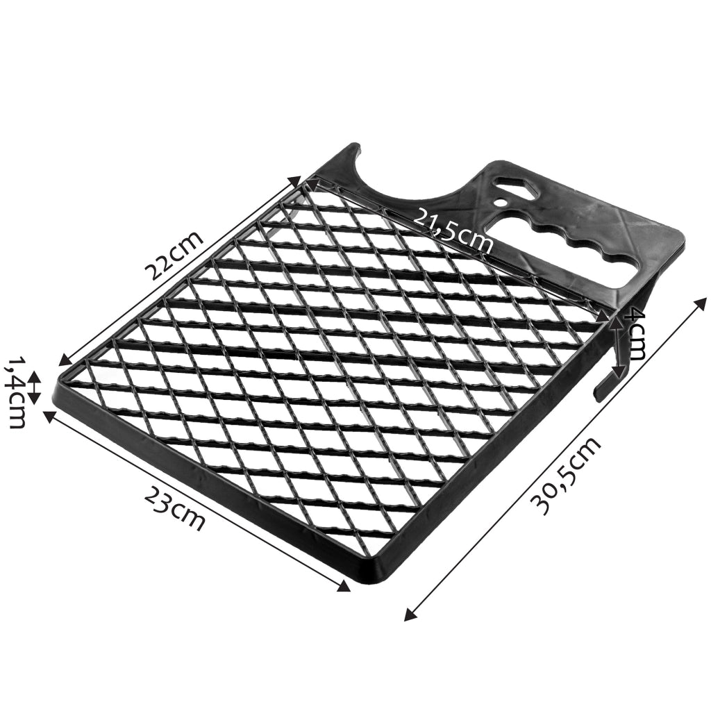 Griglia per pittura piccola KADAX 230x305mm per rullo, nera, con supporto per secchio, 6 pezzi