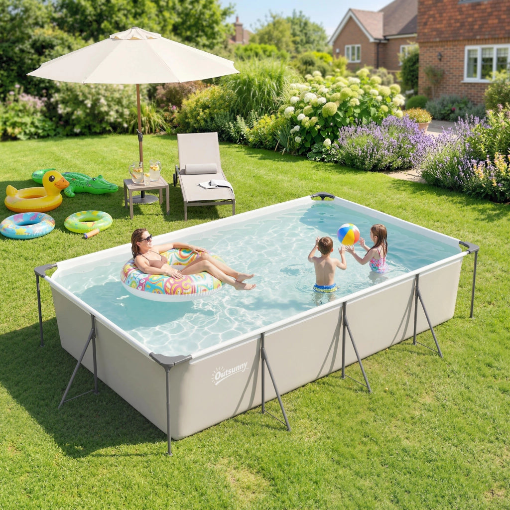 Piscina Tubolare Rettangolare ¨C Zephmum ¨C 394.5x208.3x80.5 cm Grigio