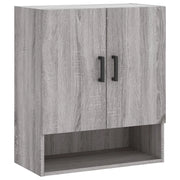 Pratico mobile contenitore sospeso a parete 60 x 31 x 70 cm realizzato in legno composito Sonoma grigio 02_0048769