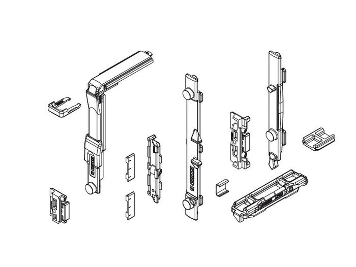 Kit anta ribalta meccanismo di chiusura anta ribalta camera europea Giesse 04704