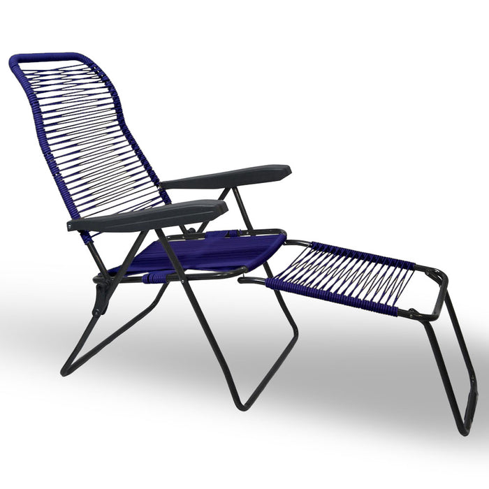 Sedia sdraio Lipari XL cordonata reclinabile in pvc blu